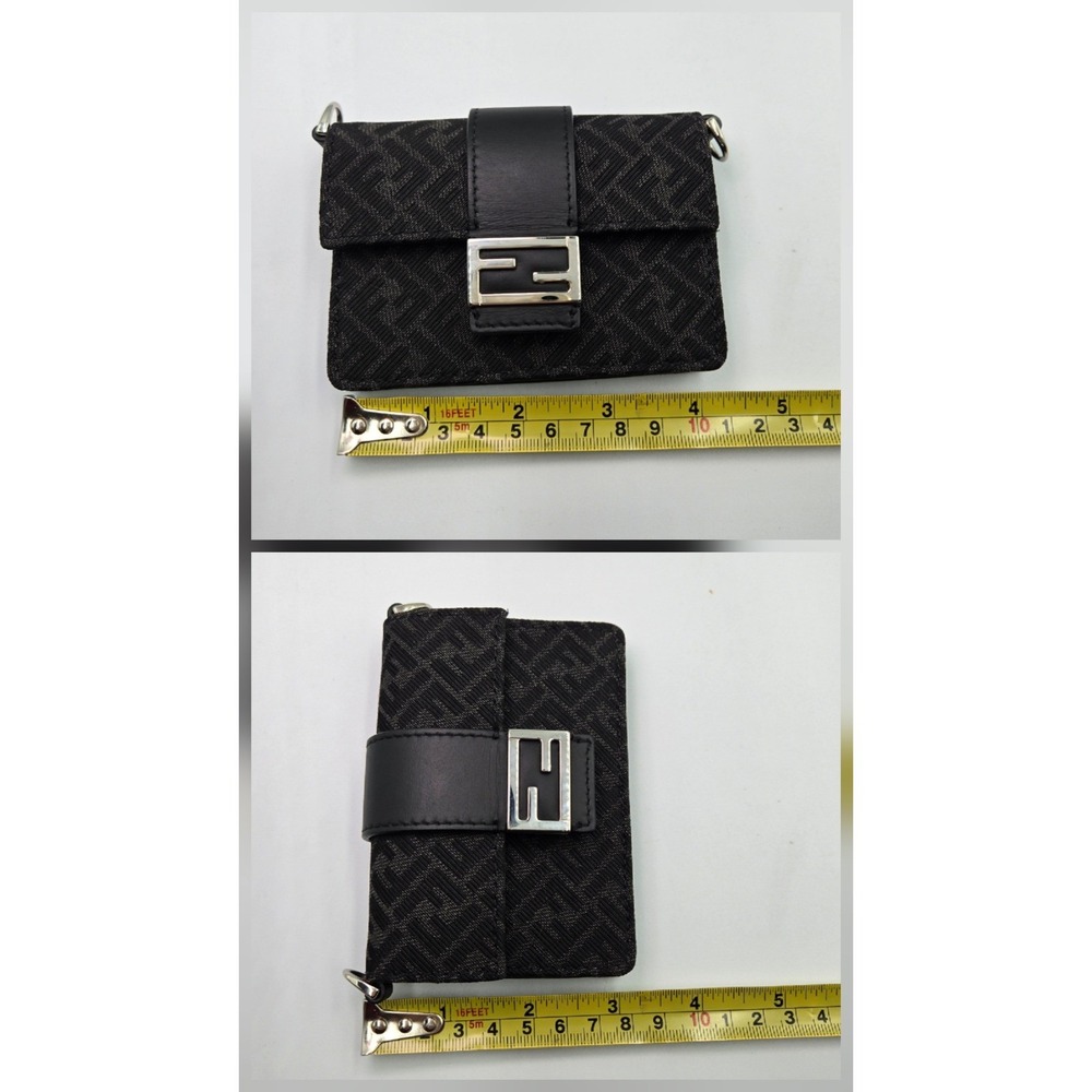 Fendi Mini Baguette Monogram Canvas Leather Strap Authentic NWOT - Picture 8 of 10